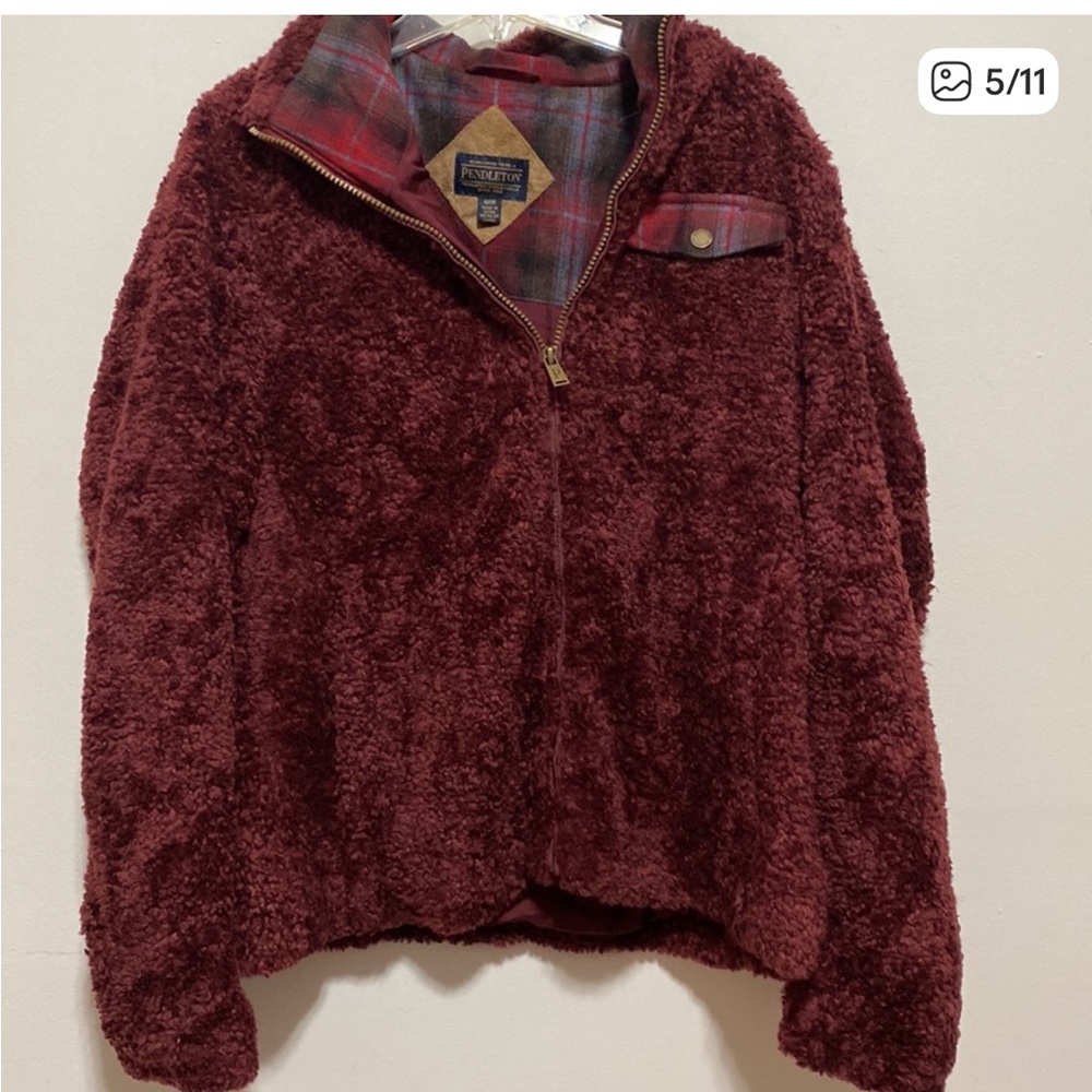 Pendleton Maroon Full Zip Jacket - image 4